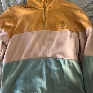 color block ivory ella crewneck